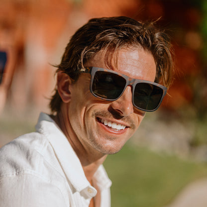 Quiver, Matte Black + Polarized Gray Green Lens