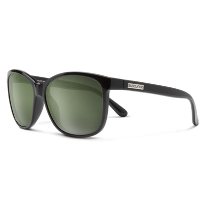 Sashay, Black + Polarized Gray Green Lens