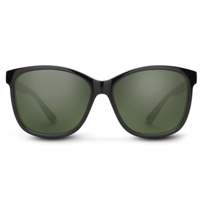 Sashay, Black + Polarized Gray Green Lens