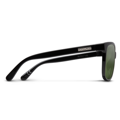 Sashay, Black + Polarized Gray Green Lens