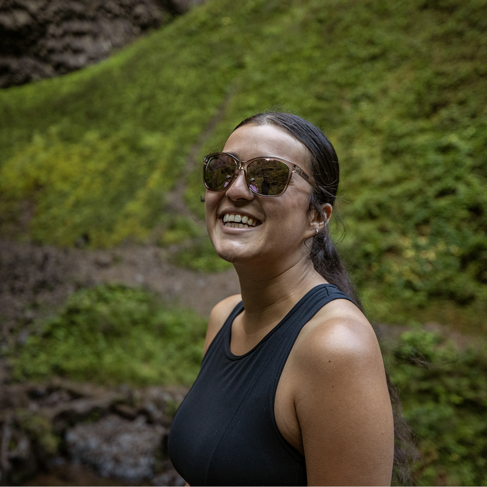 Sashay, Black + Polarized Gray Green Lens