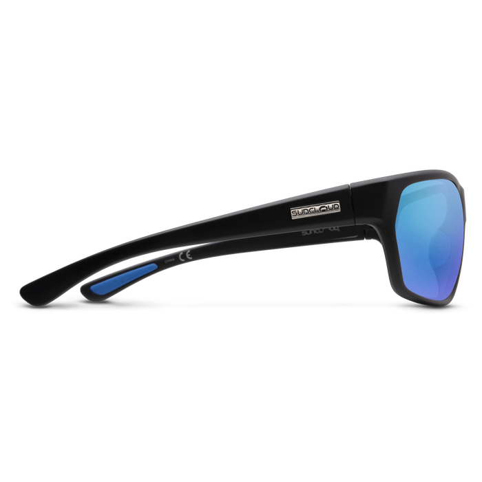 Boone, Matte Black + Polarized Blue Mirror Lens, hi-res