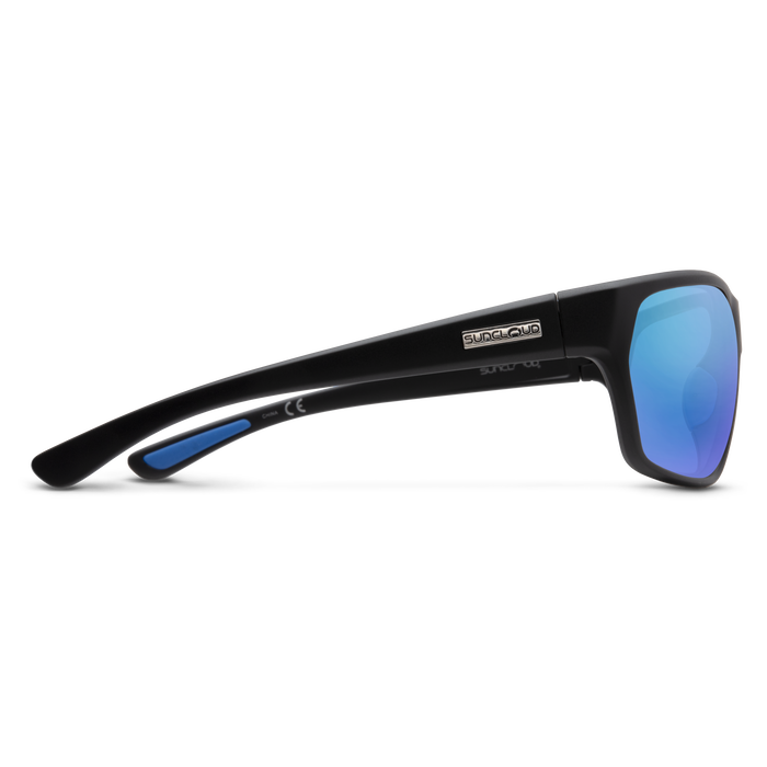 Boone, Matte Black + Polarized Blue Mirror Lens, hi-res