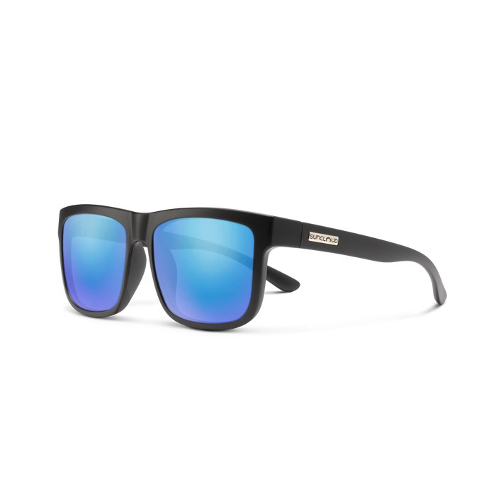 Quiver, Matte Black + Polarized Blue Mirror Lens, hi-res