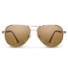 Aviator Reader, Gold + Polarized Brown 1.50 Lens, hi-res