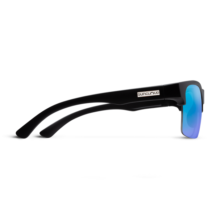 Rambler Lite, Matte Black + Polarized Blue Mirror Lens, hi-res