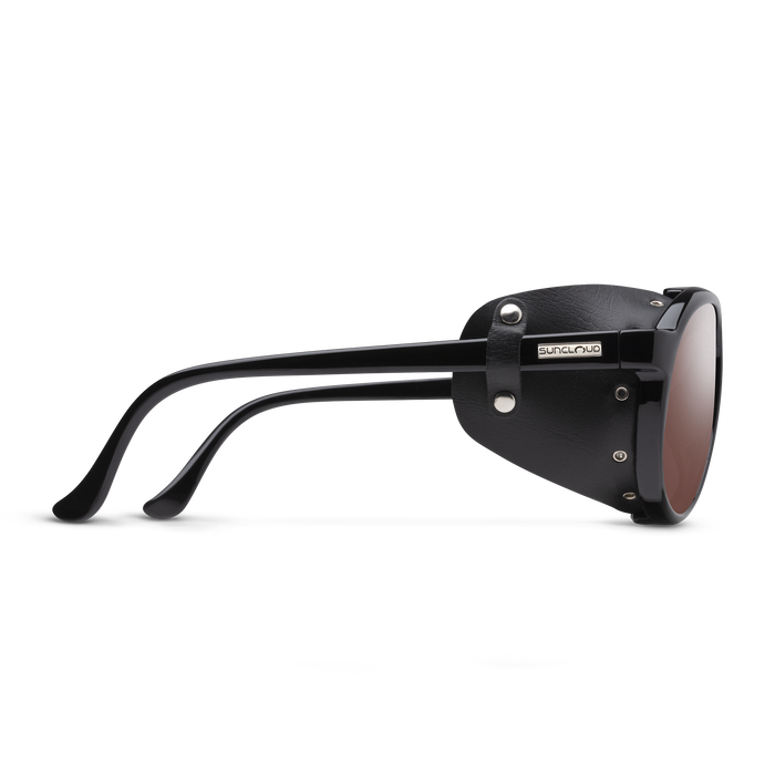 Glacier, Black + Polarized Rose Flash Mirror Lens, hi-res