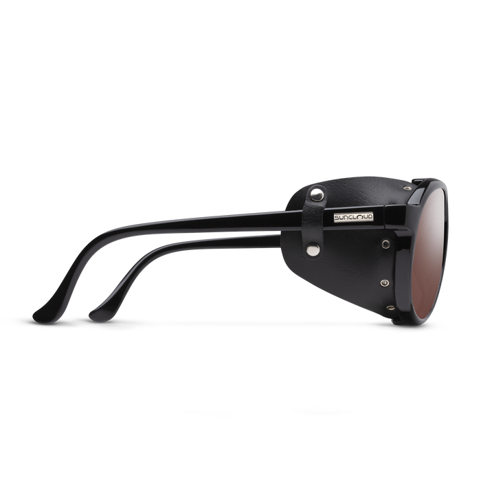 Glacier, Black + Polarized Rose Flash Mirror Lens, hi-res