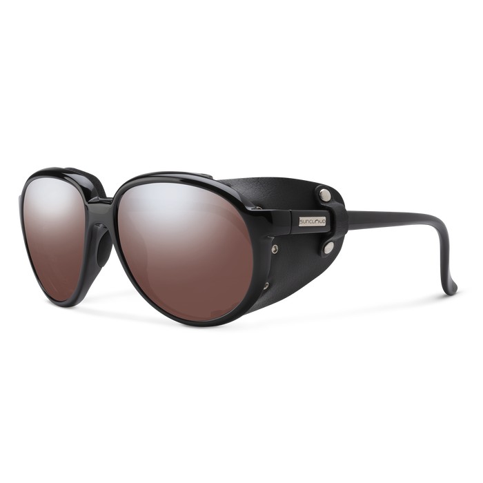 Glacier, Black + Polarized Rose Flash Mirror Lens, hi-res