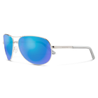 Aviator, Silver + Polarized Blue Mirror Lens, hi-res