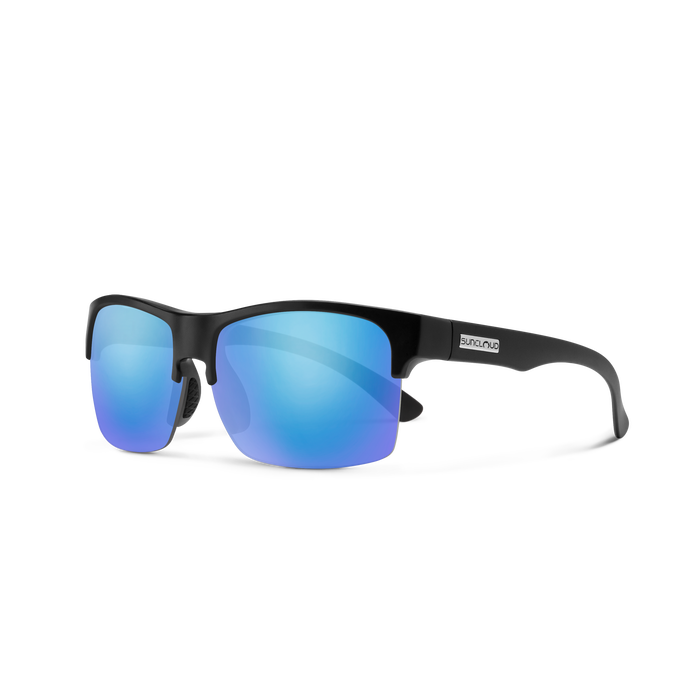 Rambler Lite, Matte Black + Polarized Blue Mirror Lens, hi-res