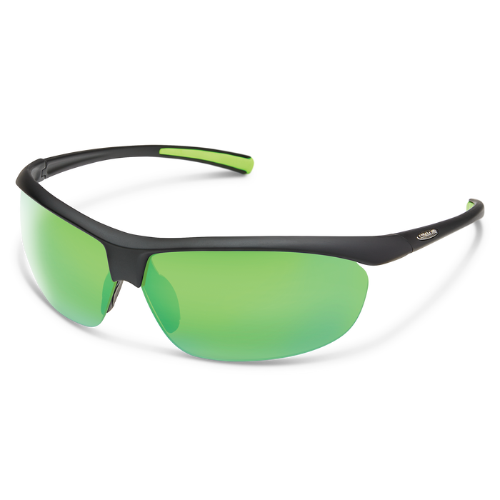 Zephyr Matte Black Polar Green Mirror
