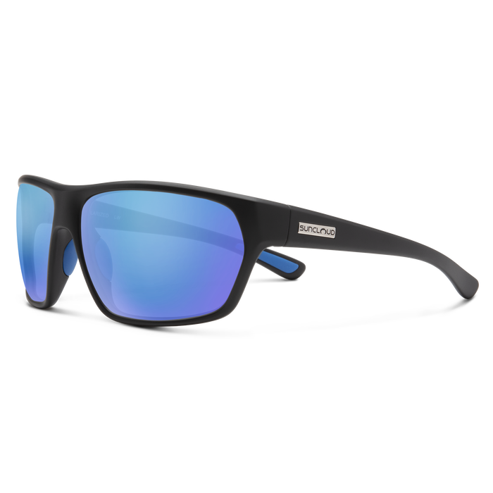 Boone, Matte Black + Polarized Blue Mirror Lens, hi-res